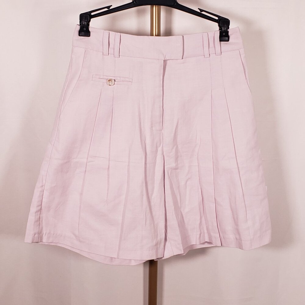 TopShop Lilac Linen-Blend Longline Shorts SZ 8 NWT - Picture 4 of 10